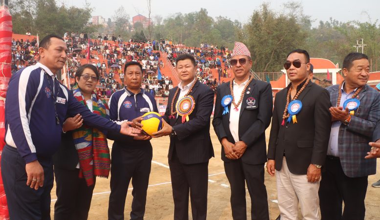 भोजपुरमा पुरुष राष्ट्रिय भलिबल प्रतियोगिता शुरु